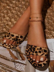 Sandales Plates Léopard Élégance - Confort et Style Audacieux pour l'Été