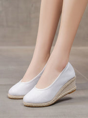 Escarpins Élégants en Lin Respirant à Talons Hauts