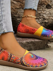 Chaussures Basses Décontractées à Tête Ronde Colorées pour Femme
