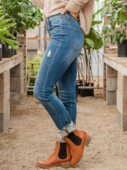 Jean Slim Fit Déchiré Bleu – Élégance et Confort au Quotidien