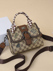 Sac Carré Imprimé pour Femme – Élégance Vintage et Praticité