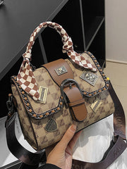 Sac Carré Imprimé pour Femme – Élégance Vintage et Praticité