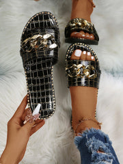 ChicChain Sandales en Corde de Chanvre – Boucle Dorée Grande Taille