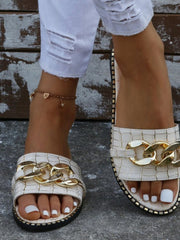 ChicChain Sandales en Corde de Chanvre – Boucle Dorée Grande Taille