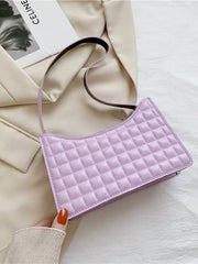 Sac Éléphant à Épaule Unique et Motif Diamant pour Femmes