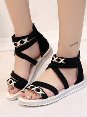 Sandales à Tête Ronde Confortables pour Femme