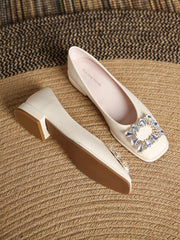 Chaussures Slip-on École – Bout Carré, Talon Bas