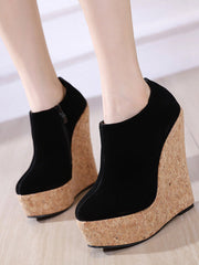 Chaussures Compensées Élégantes à Talon Haut – Confort et Style