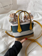 Sac Seau Tissé À Bandoulière Minimaliste Élégant