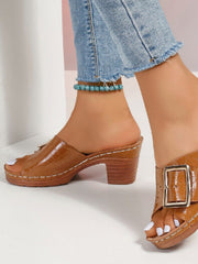 Mules Élégance Été – Sandales à Talon Bloc et Mousse à Mémoire