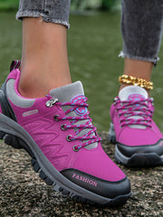 Baskets en Cuir à Plateforme pour Femme avec Semelle Souple