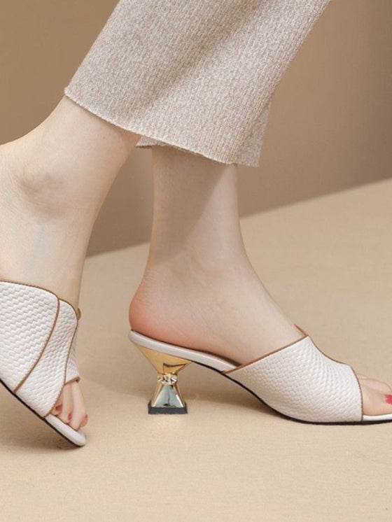 Sandales à Talon Stiletto Chunky pour le Printemps et l'Automne