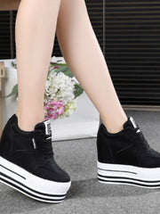 Chaussures Élévatrices 12 cm à Lacets pour Femmes