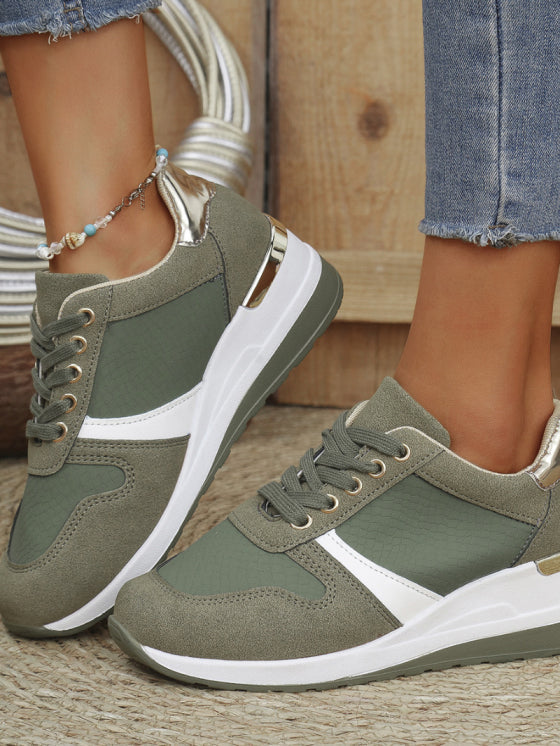 Baskets Casual Taille Plus à Lacets pour Femmes