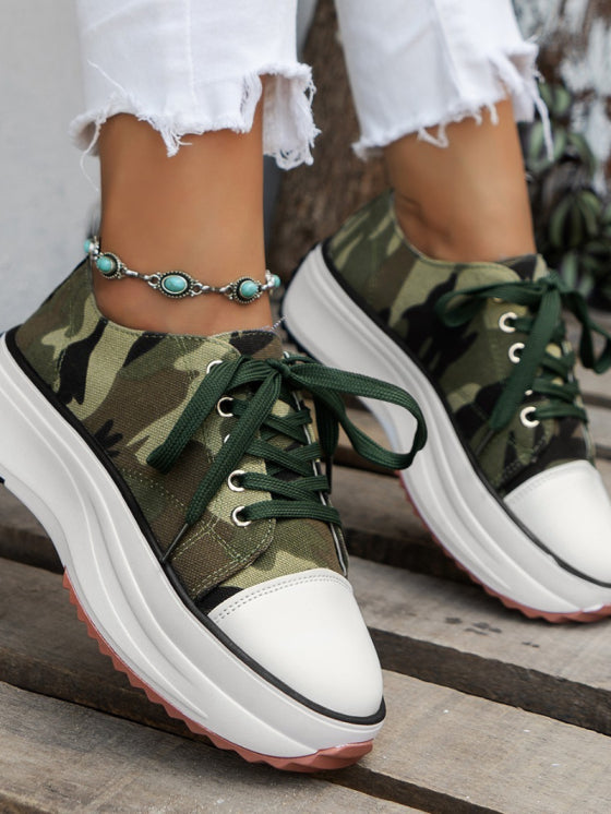 Chaussures Basses à Lacets Casual pour Femme