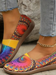 Chaussures Basses Décontractées à Tête Ronde Colorées pour Femme