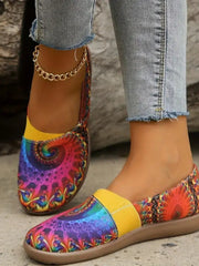 Chaussures Basses Décontractées à Tête Ronde Colorées pour Femme