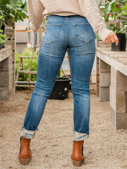 Jean Slim Fit Déchiré Bleu – Élégance et Confort au Quotidien