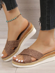 Sandales Wedge Éco-Responsables en Chanvre - Plateforme Femmes