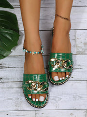 ChicChain Sandales en Corde de Chanvre – Boucle Dorée Grande Taille