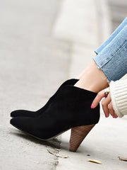 Bottes Élégance Rétro V - Cuir Vert Foncé Givré