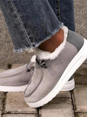 Chaussures Plates en Coton Chaud pour Femme