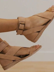 Sandales Plates D’Été pour Femme avec Boucle D’Orteil