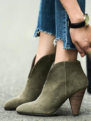 Bottes Élégance Rétro V - Cuir Vert Foncé Givré