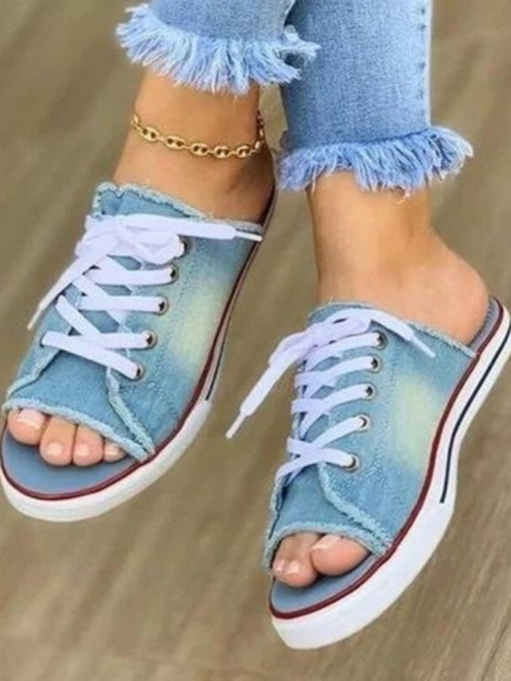 Sandales Denim Femme,  Tendance et Confort