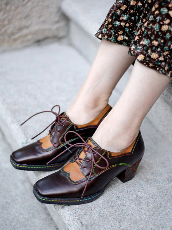 Talons Hauts Ethniques Retro pour le Printemps et l'Été