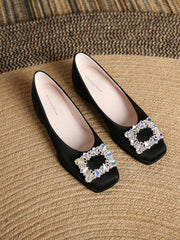 Chaussures Slip-on École – Bout Carré, Talon Bas