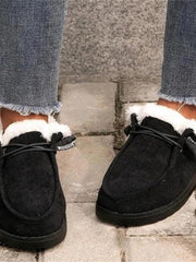Chaussures Plates en Coton Chaud pour Femme