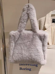 Sac Fourre-Tout Peluche Élégance Hivernale
