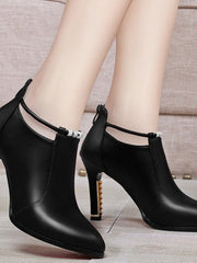 Bottines d'Automne Femme à Bout Pointu Élégantes et Confortables