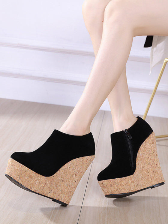 Chaussures Compensées Élégantes à Talon Haut – Confort et Style