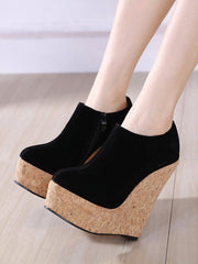 Chaussures Compensées Élégantes à Talon Haut – Confort et Style