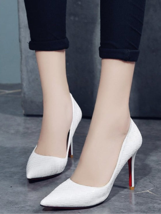 Escarpins à Talons Aiguilles Semelle Blanc pour Femmes
